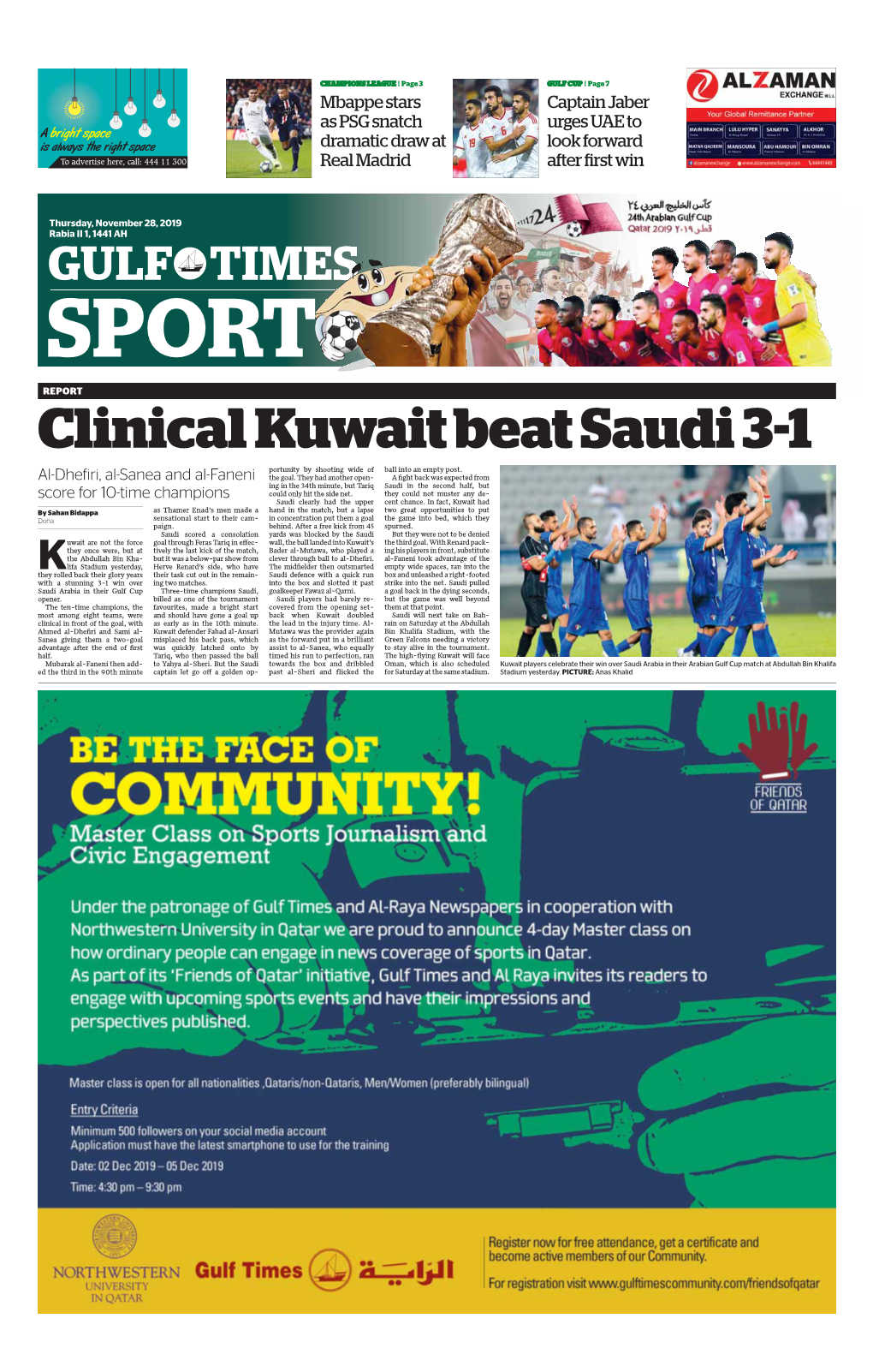 Clinical Kuwait Beat Saudi 3-1