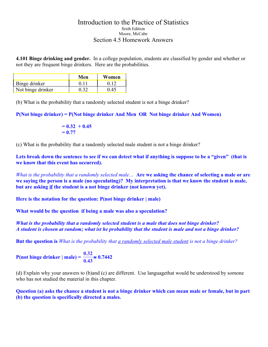 Introduction to the Practice of Statistics