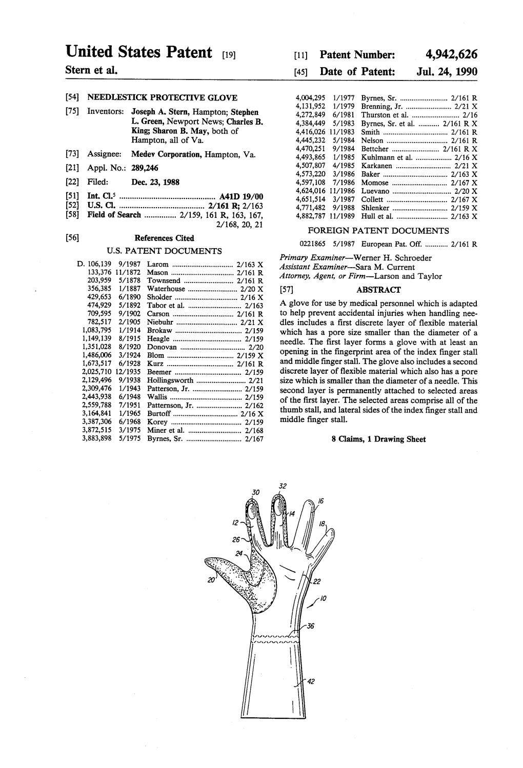 United States Patent (19) 11 Patent Number: 4.942,626 Stern Et Al
