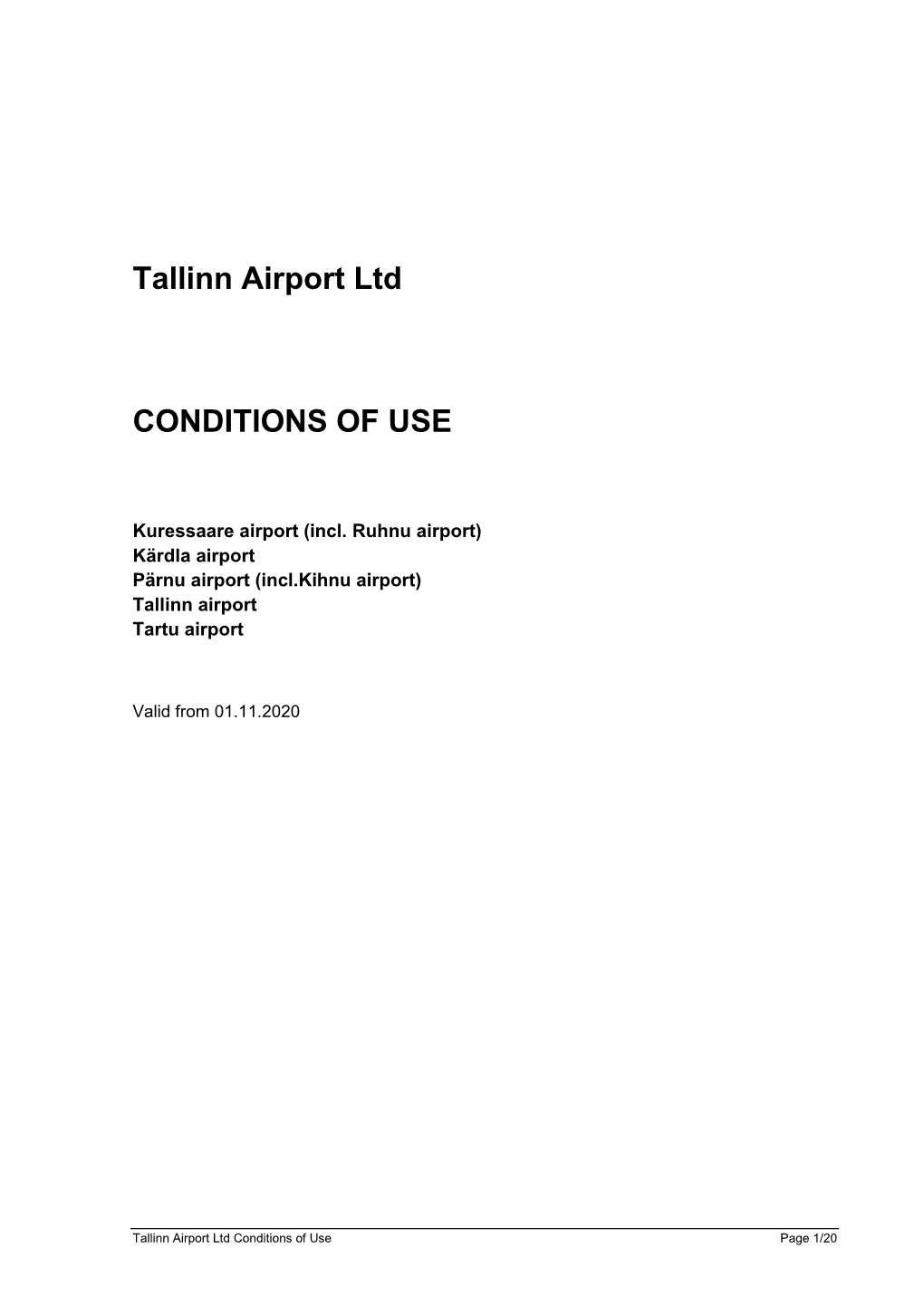 8. Tallinn Airport Charges