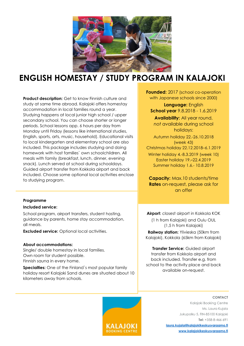 English Homestay / Study Program in Kalajoki