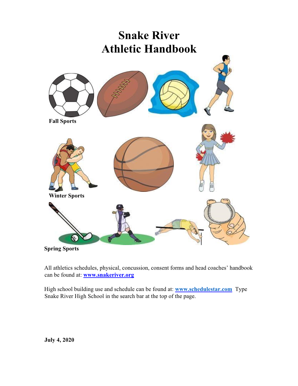 Snake River Athletic Handbook