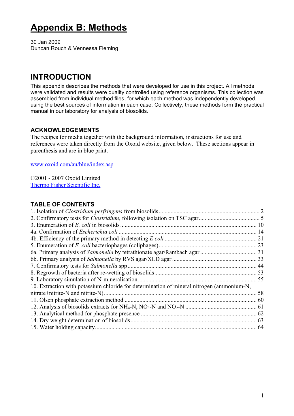 Appendix B: Methods