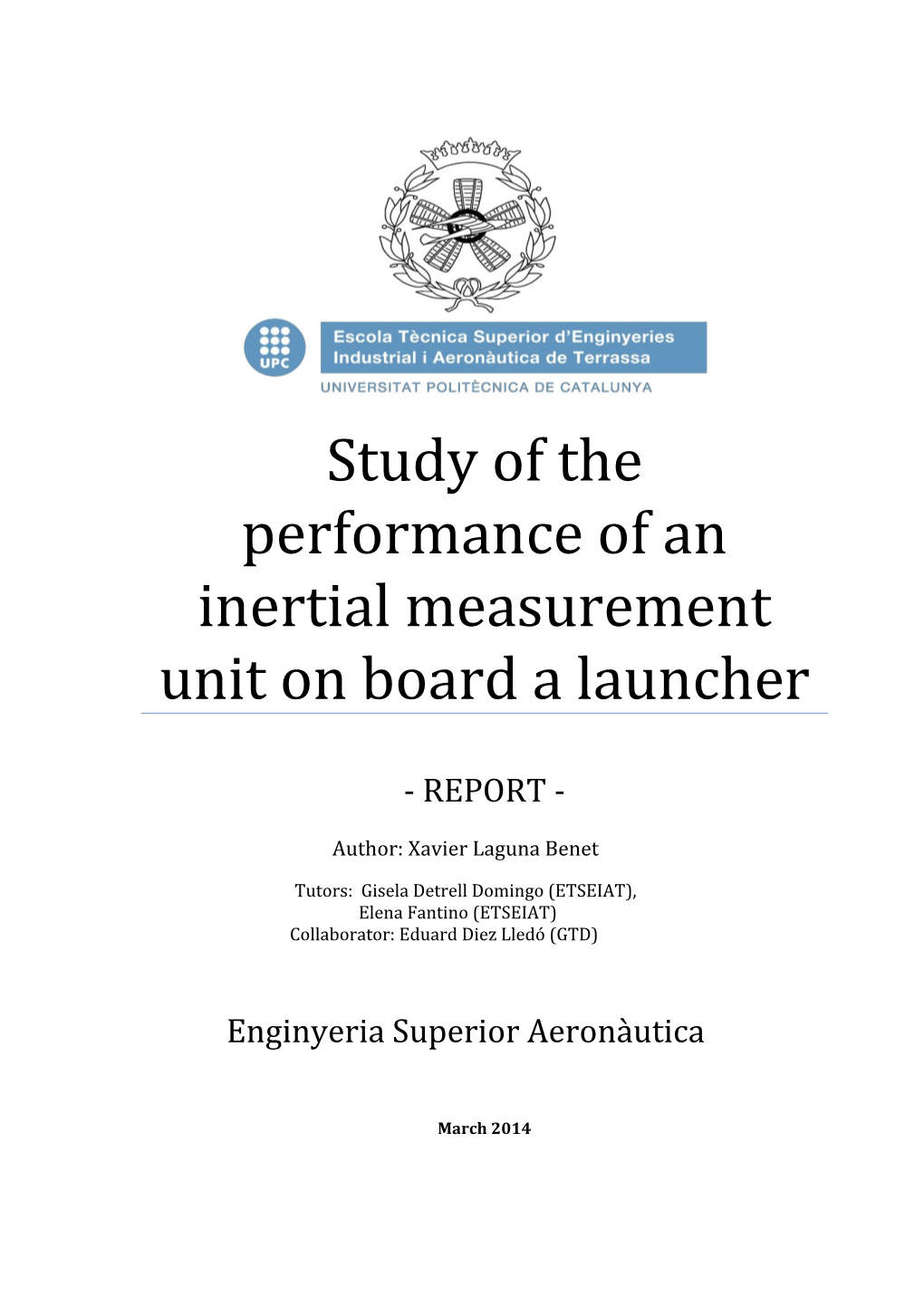 Study of the Performance of an Inertial Measurement Unit on Board a Launcher