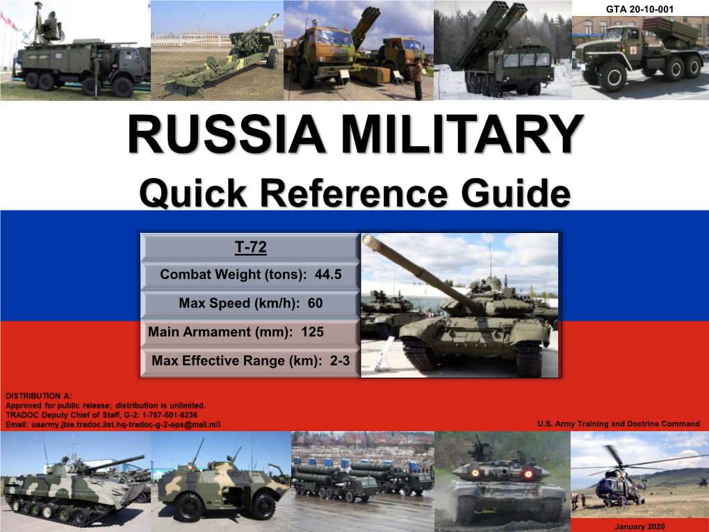 Russia Military: Quick Reference Guide