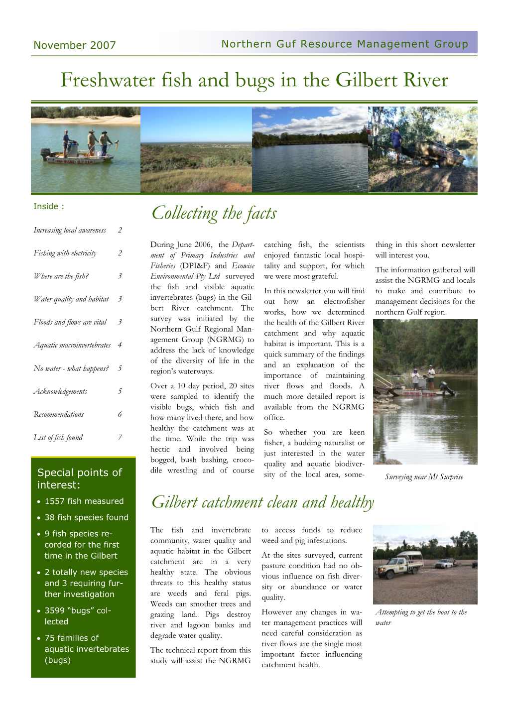 Freshwater Fish and Bugs in the Gilbert River