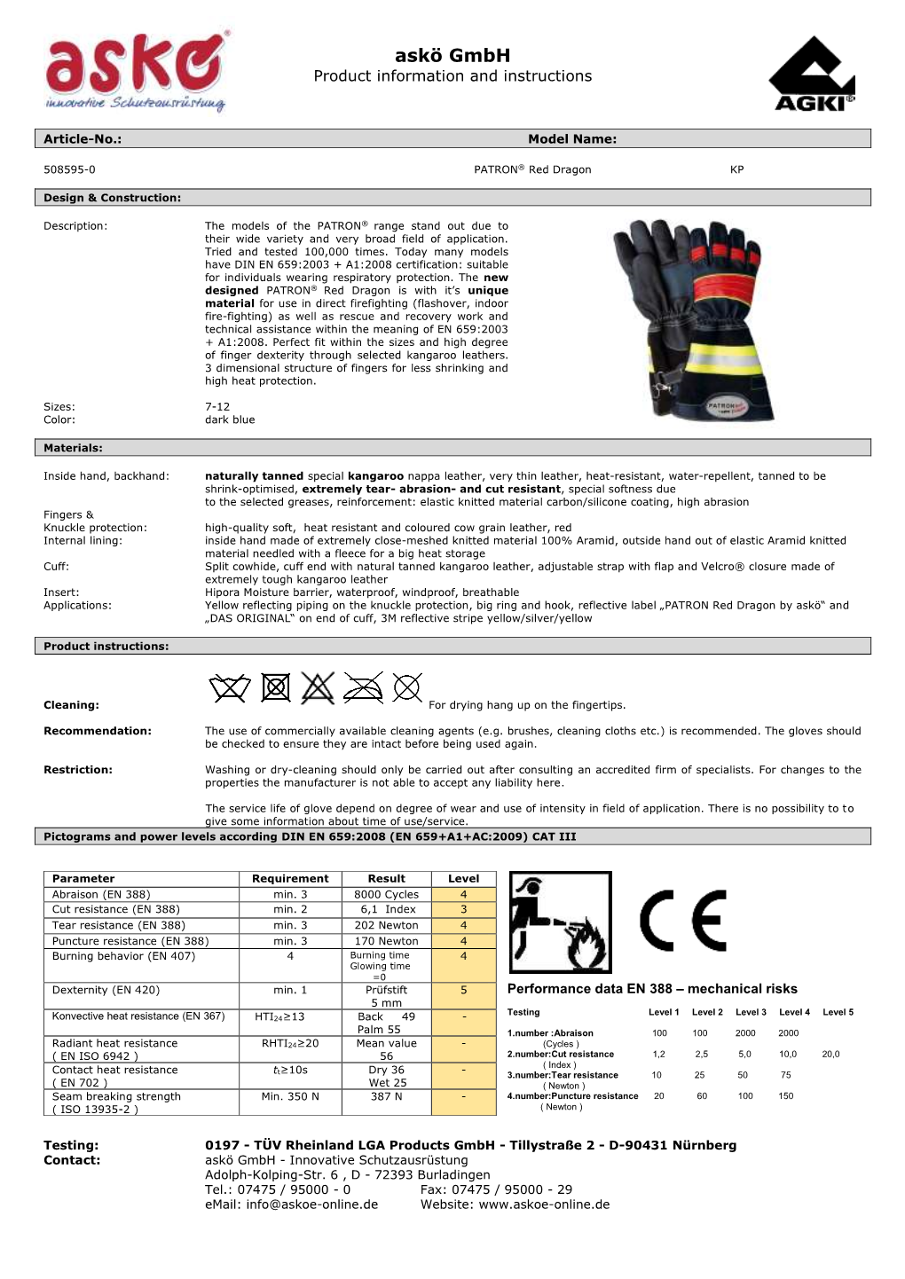 Askö Gmbh Product Information and Instructions