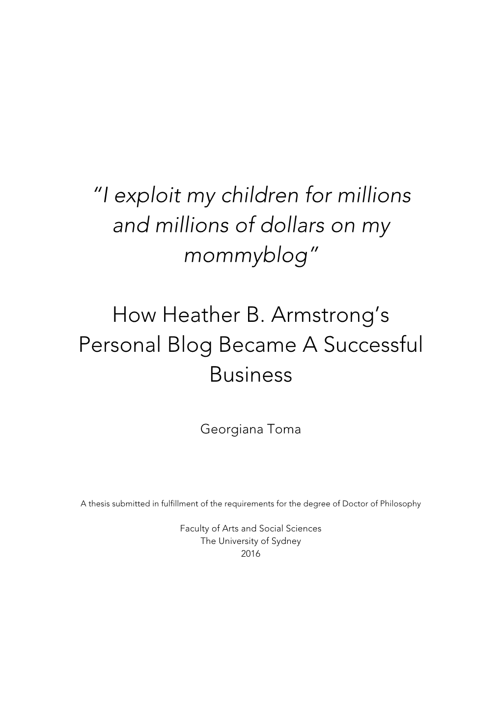 How Heather B. Armstrong's Personal Blog Beca
