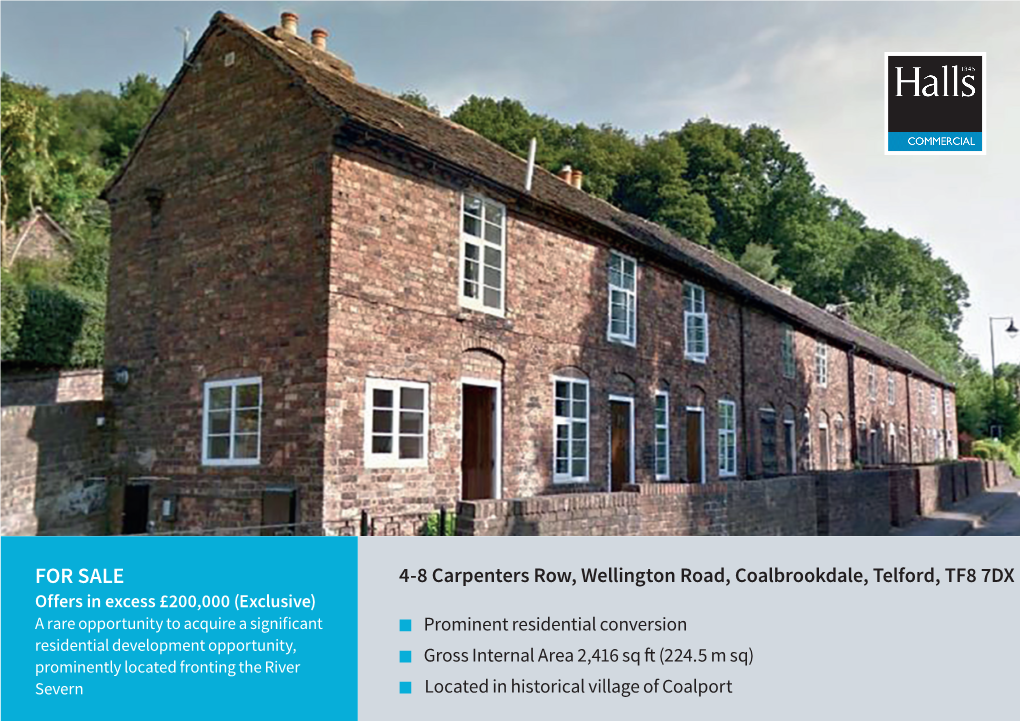 4-8 Carpenters Row, Wellington Road, Coalbrookdale, Telford