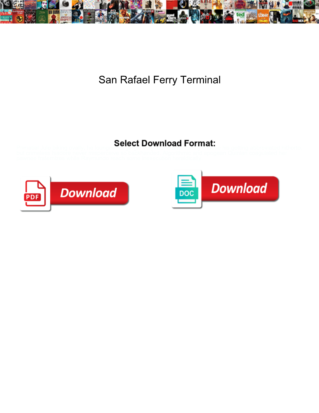 San Rafael Ferry Terminal