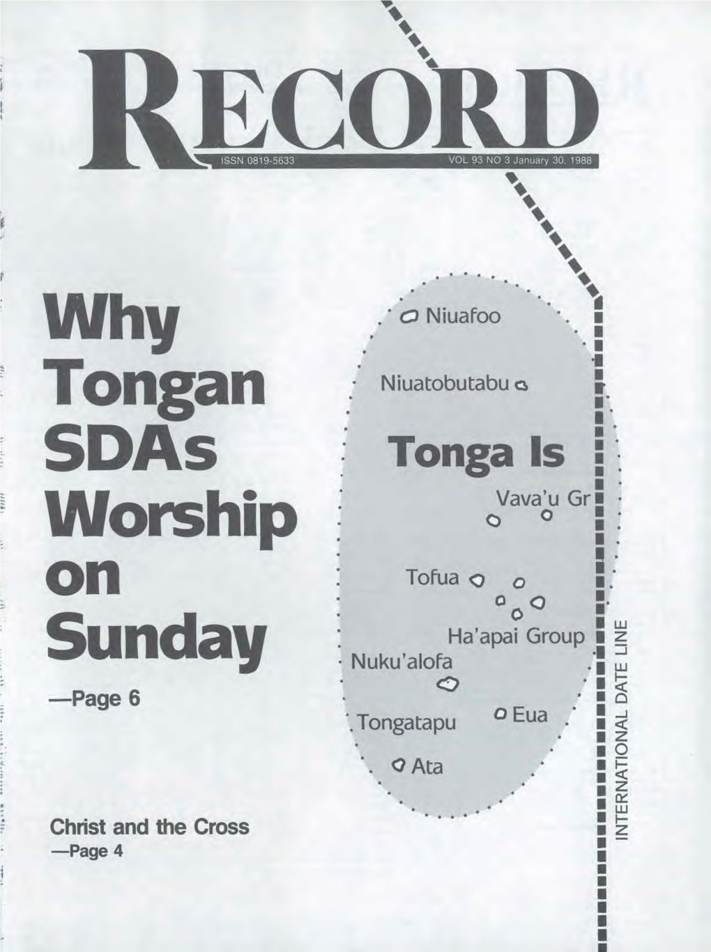 Why Tongan Sdas Worship on Sunday