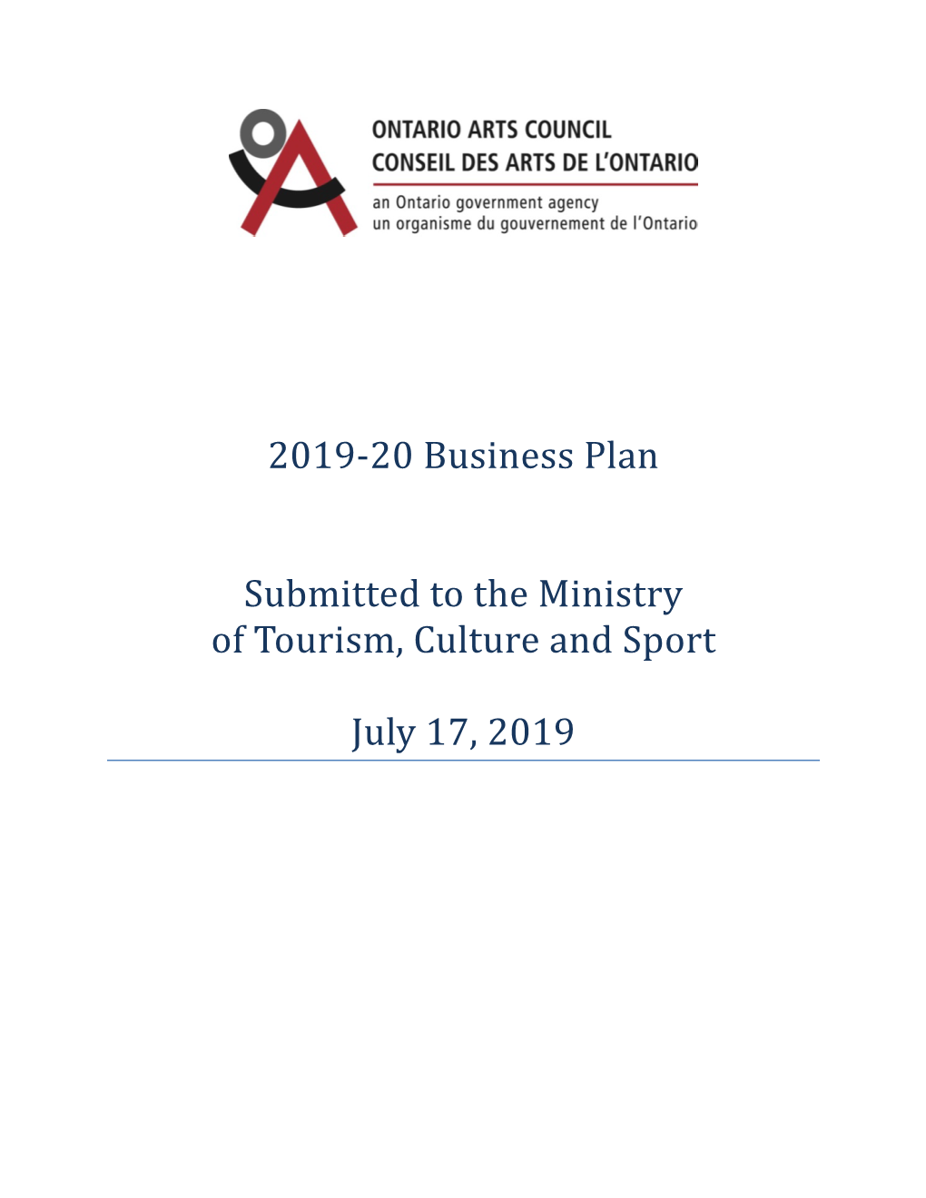 OAC 2019-20 Business Plan