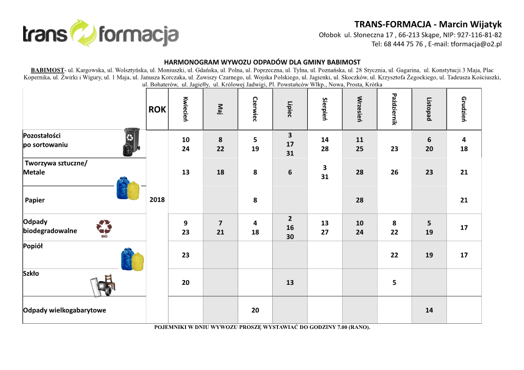 TRANS-FORMACJA - Marcin Wijatyk Ołobok Ul