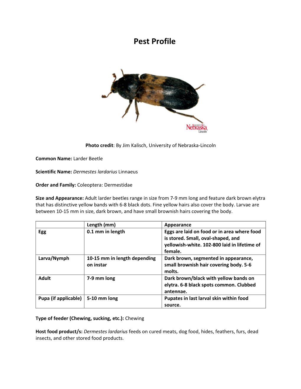 Pest Profile