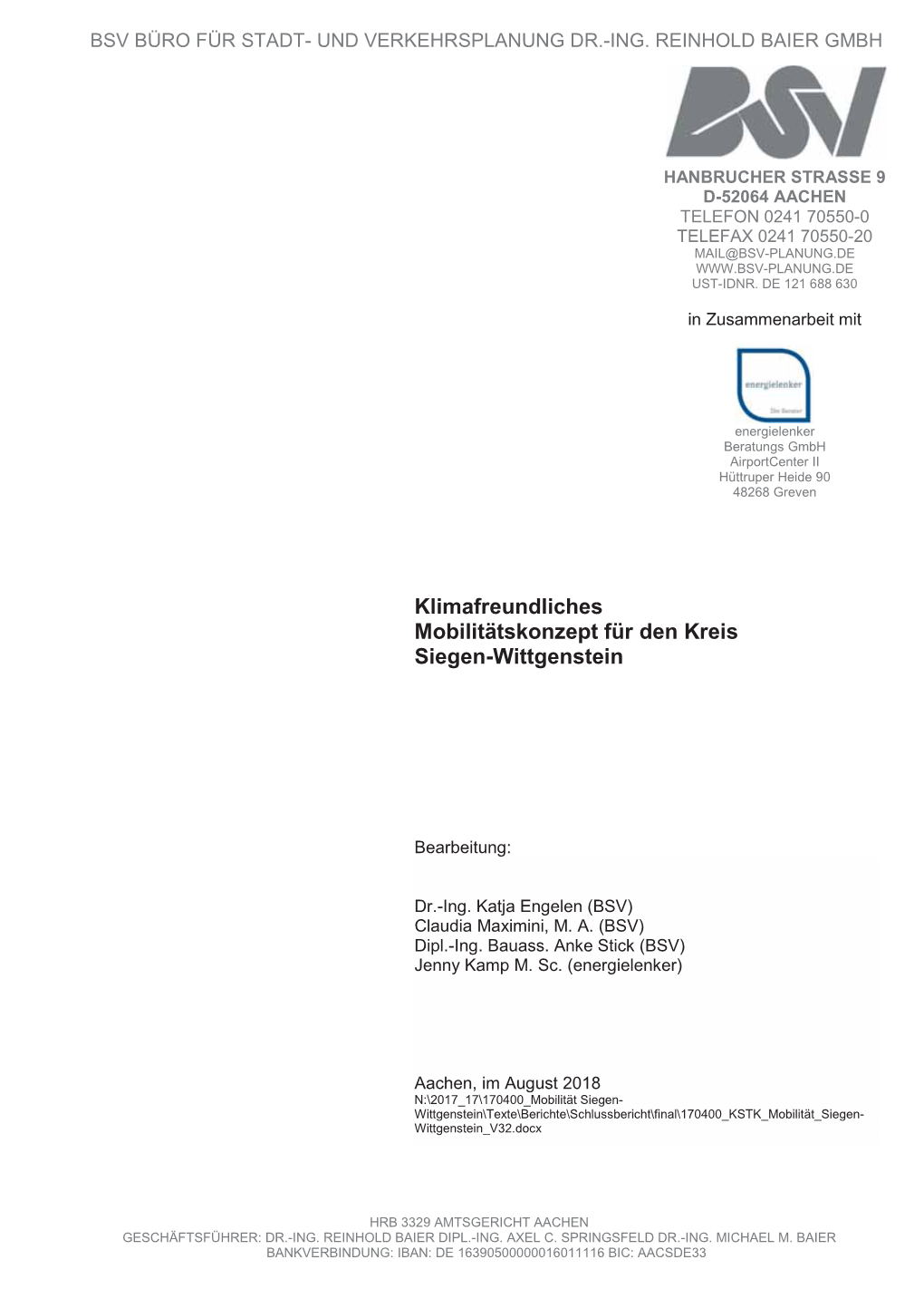 Klimafreundliches Mobilitätskonzept, Kreis Siegen-Wittgenstein 1