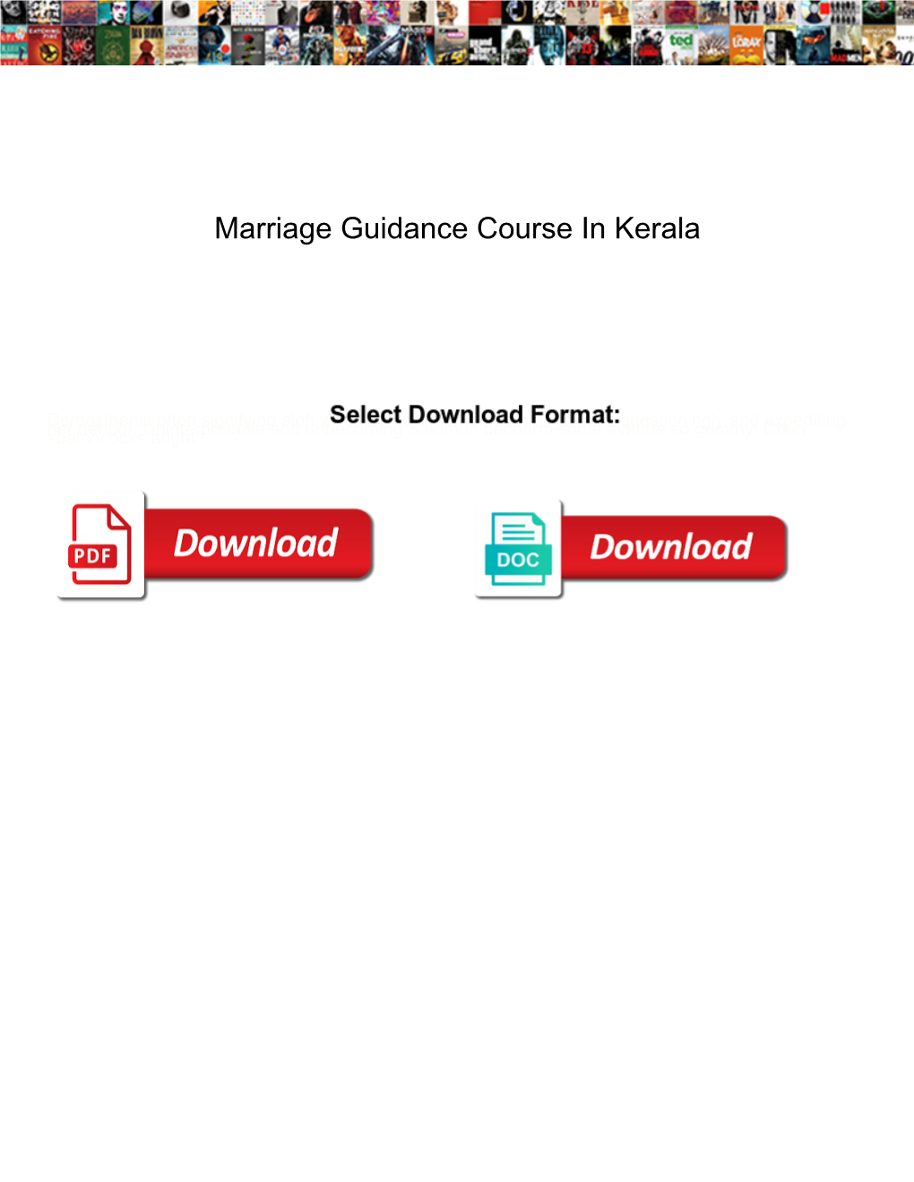 Marriage Guidance Course in Kerala