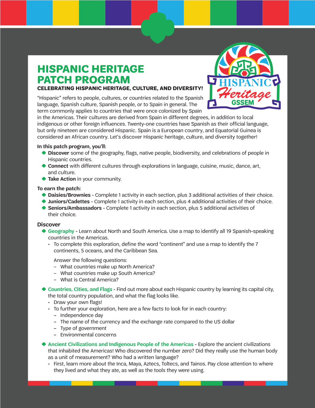 Download the Hispanic Heritage Patch Program