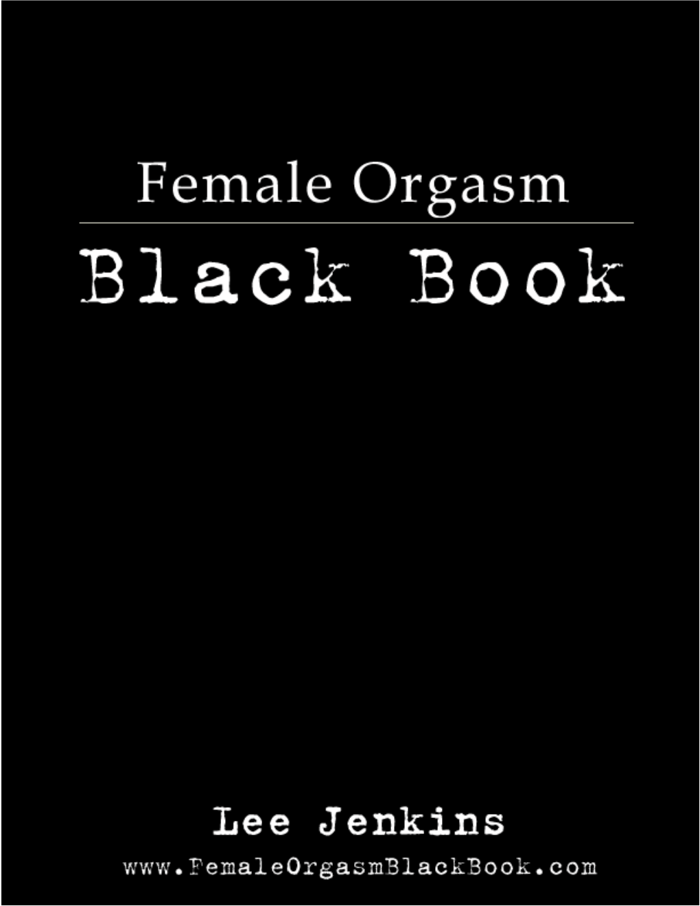 Female Orgasm Black Book