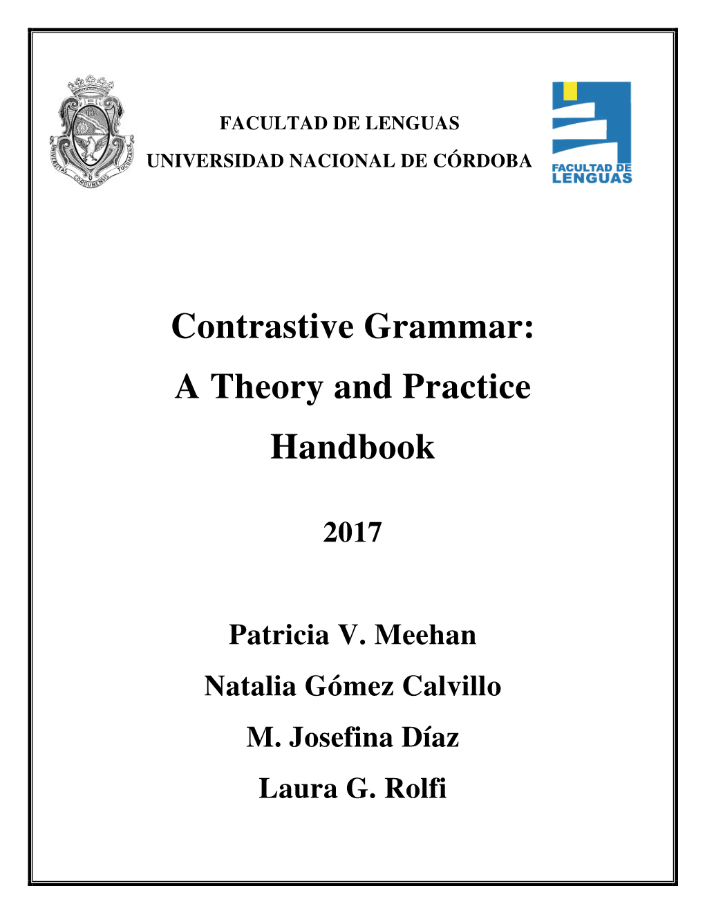 Contrastive Grammar: a Theory and Practice Handbook