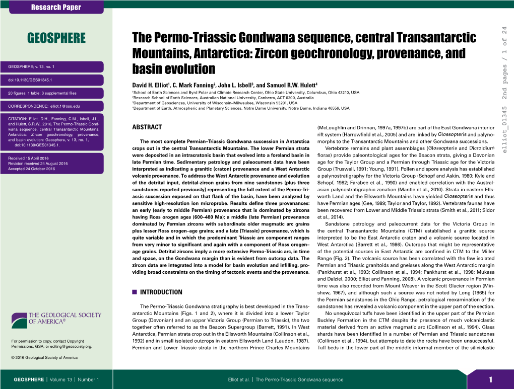 Zircon Geochronology, Provenance, and Basin