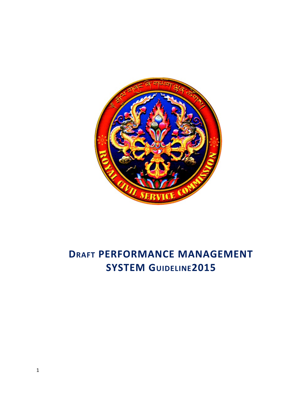 Draft PERFORMANCE MANAGEMENT SYSTEM Guideline2015