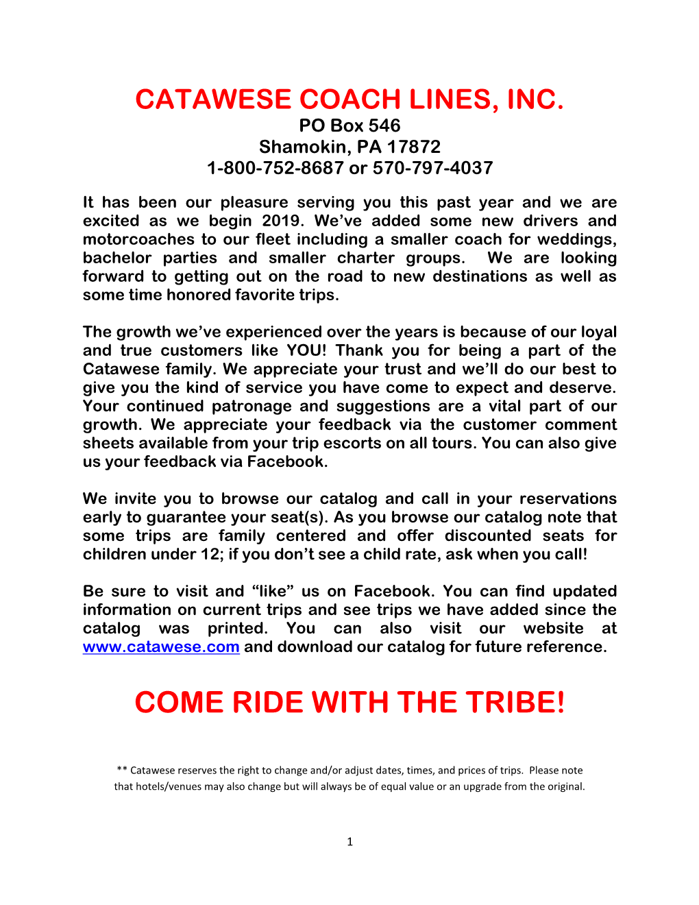 Come Ride with the Tribe!