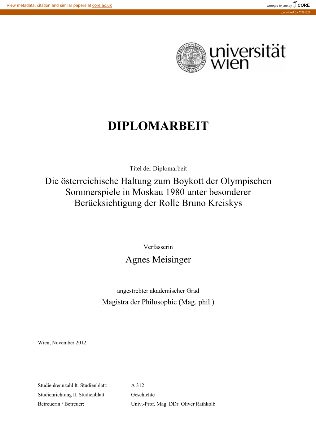 Diplomarbeit