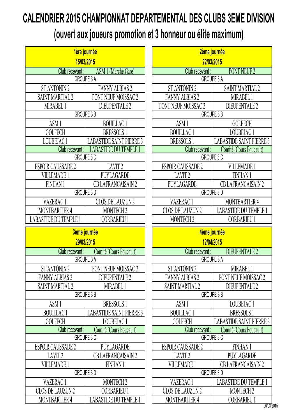 Cal CDCS Div 3 2015