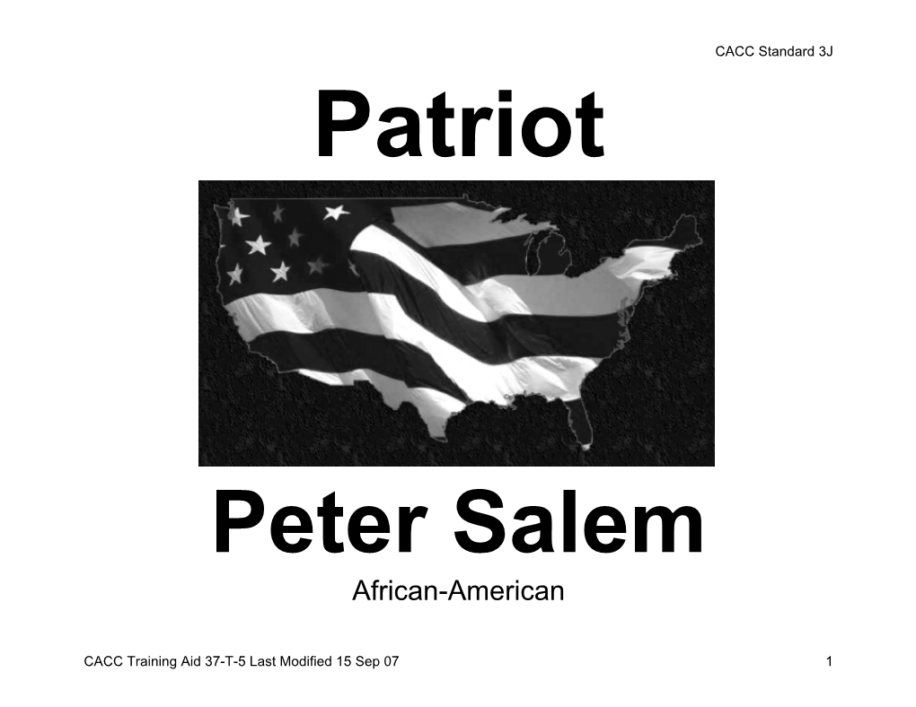 Peter Salem African-American