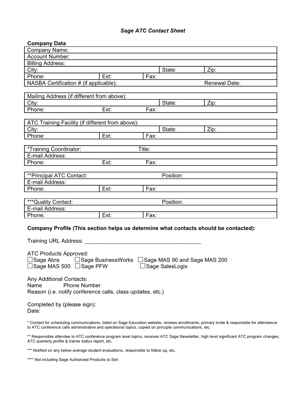 MAS 90 Beta Program Application