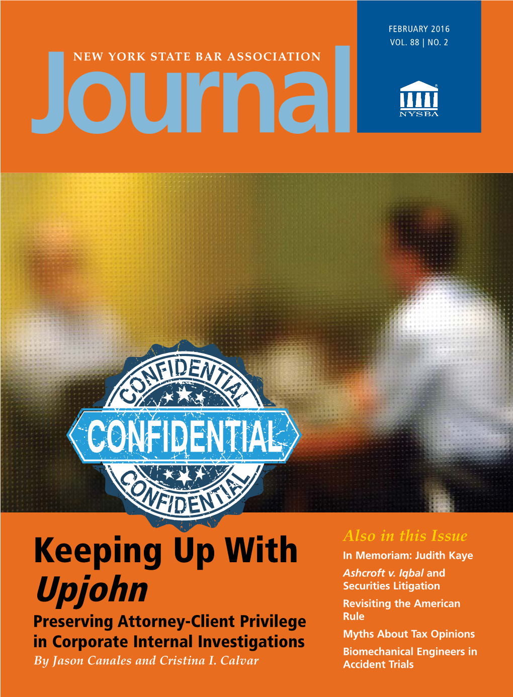 February 2016 NYSBA Journal