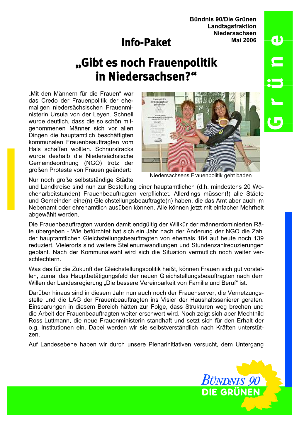 „Gibt Es Noch Frauenpolitik in Niedersachsen?“