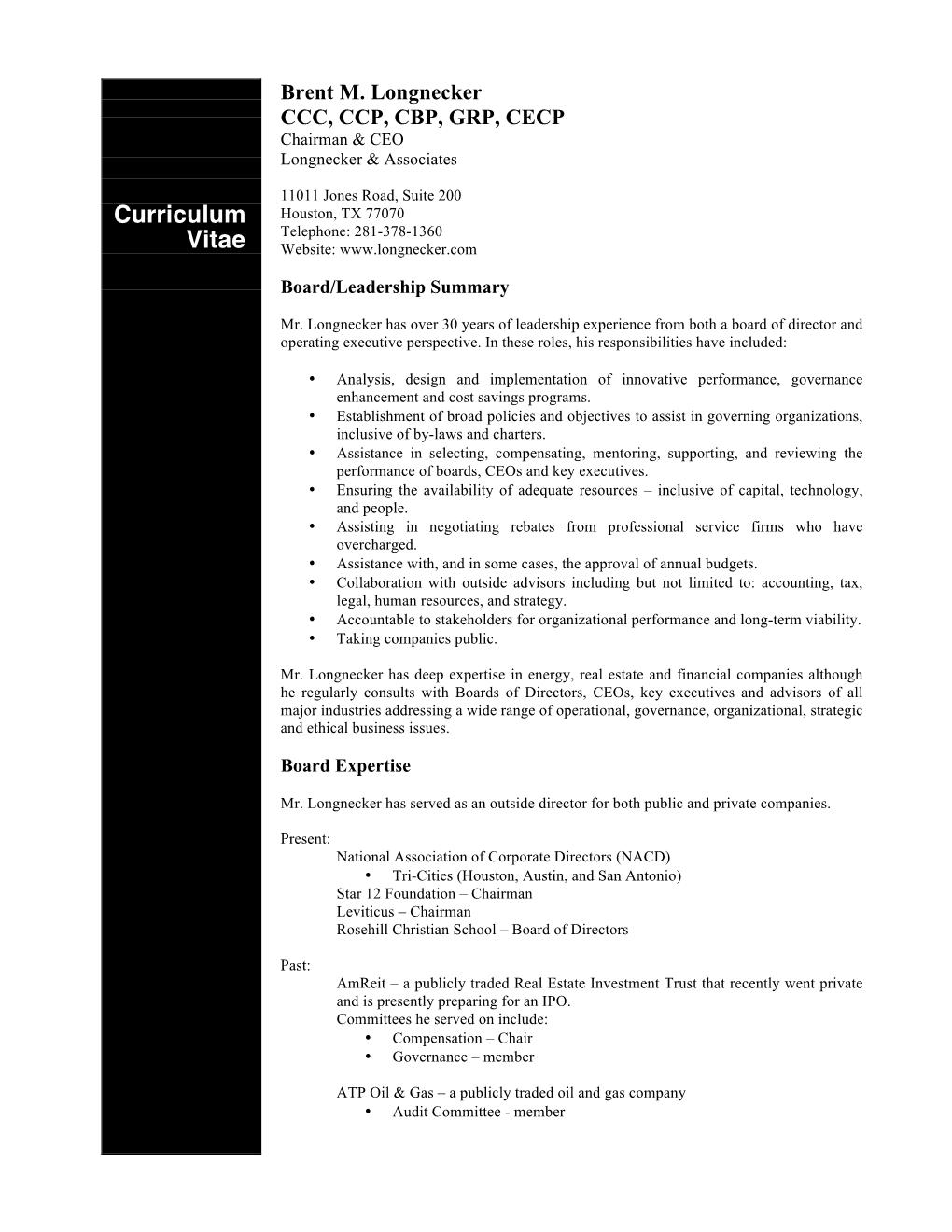 Curriculum Vitae Other