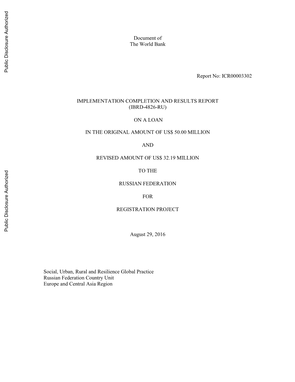 World Bank Document