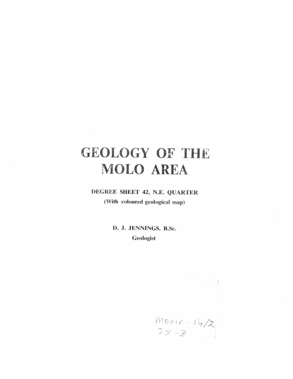 Geology of the Molo Area