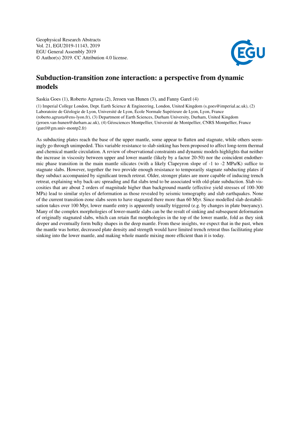 Subduction-Transition Zone Interaction: a Perspective from Dynamic Models