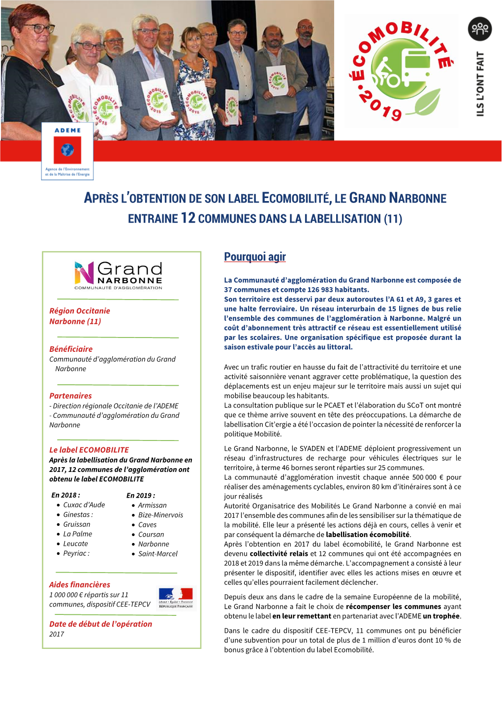 Plan De Mobilité Du Grand Narbonne - Intégration De Critères Mobilité Dans Les Documents D’Urbanisme Et De Planification