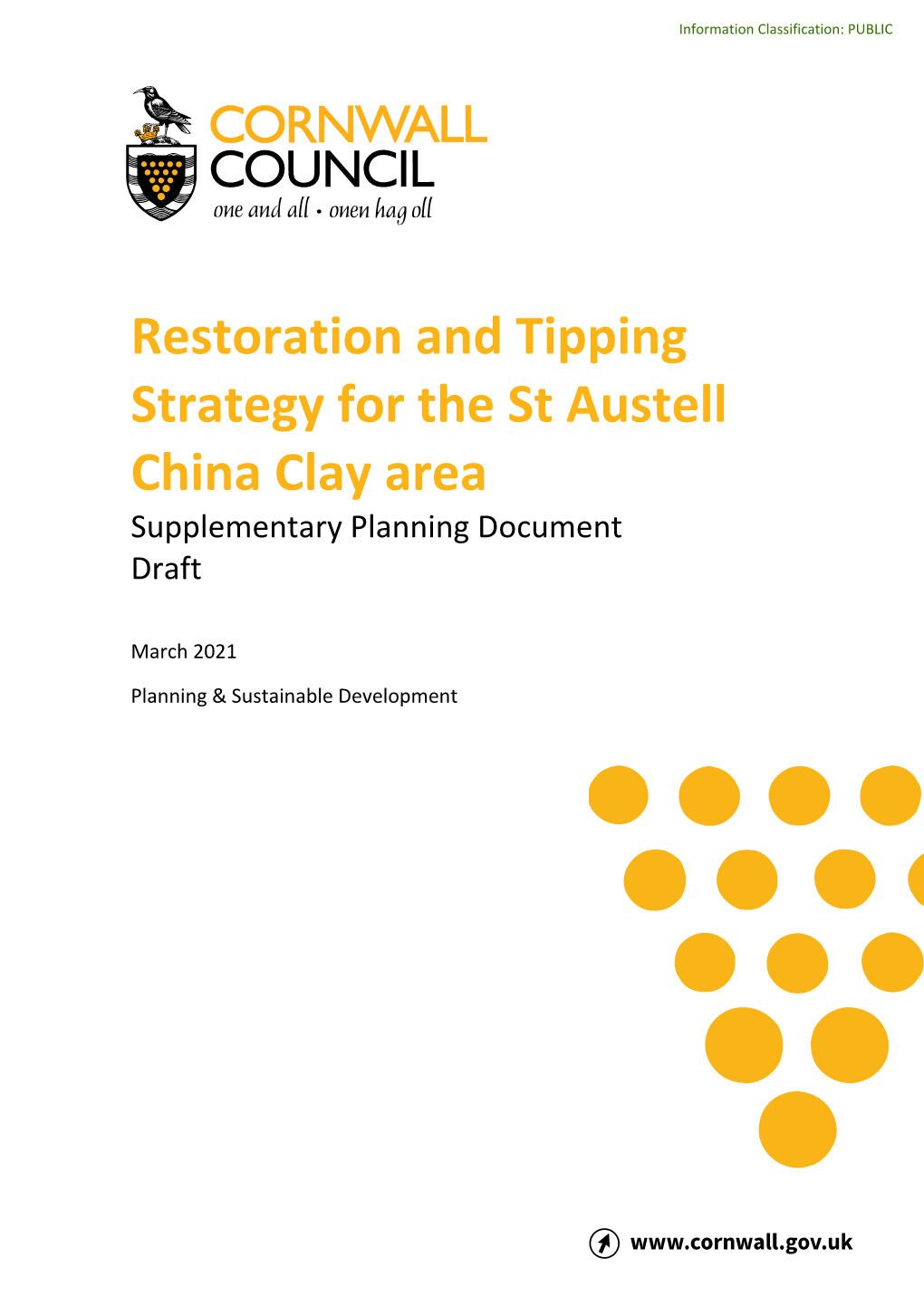 Restoration and Tipping Strategy for the St Austell China Clay Area