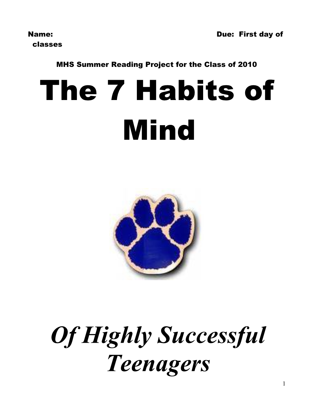 The 7 Habits of Mind