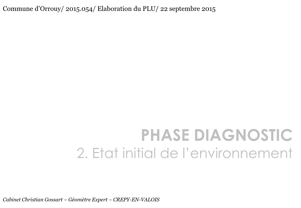 2. Etat Initial De L'environnement