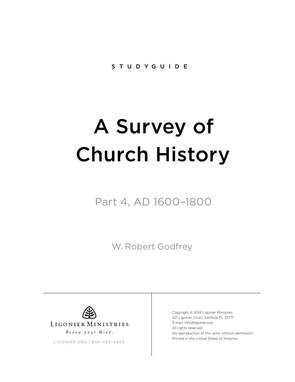 A Survey of Church History