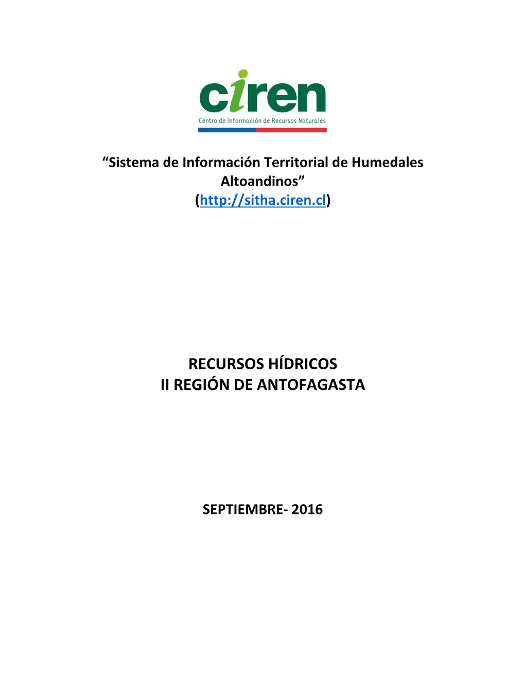 Recursos Hídricos Ii Región De Antofagasta