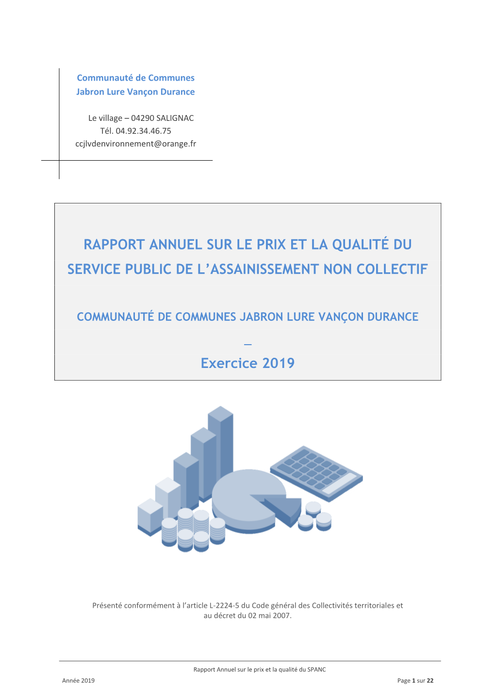 Rapport Annuel Sur Le Prix Et La Qualité Du Service Public De L’Assainissement Non Collectif