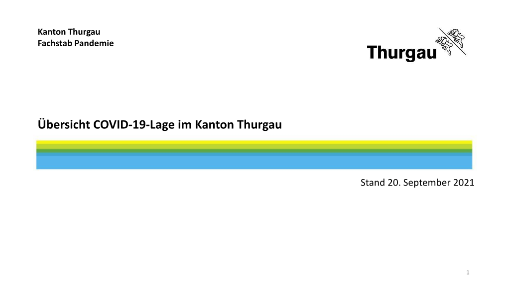 Übersicht COVID-19-Lage Im Kanton Thurgau