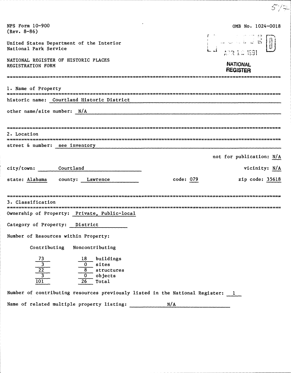 A?3 U 1S91 NATIONAL REGISTER of HISTORIC PLACES REGISTRATION FORM NATIONAL REGISTER Ssszaisssssss