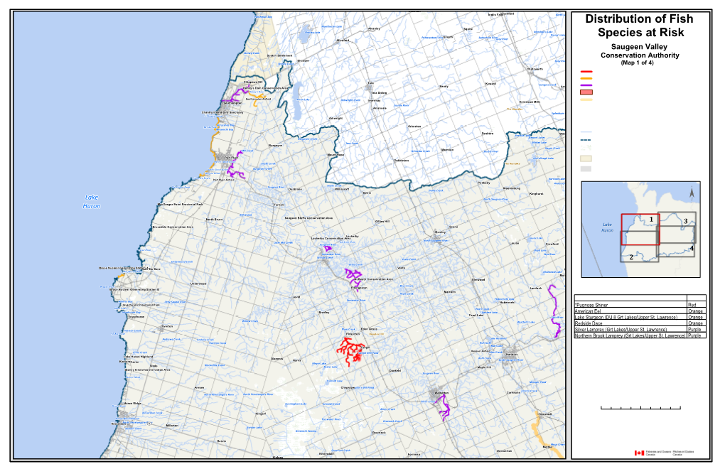 Distribution of Fish Species at Risk