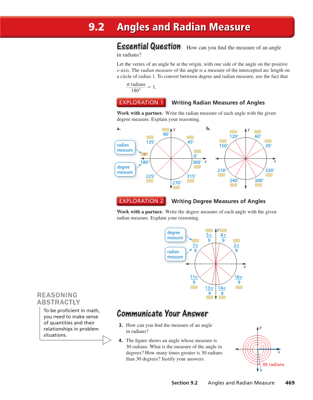 Angles and Radian Measure