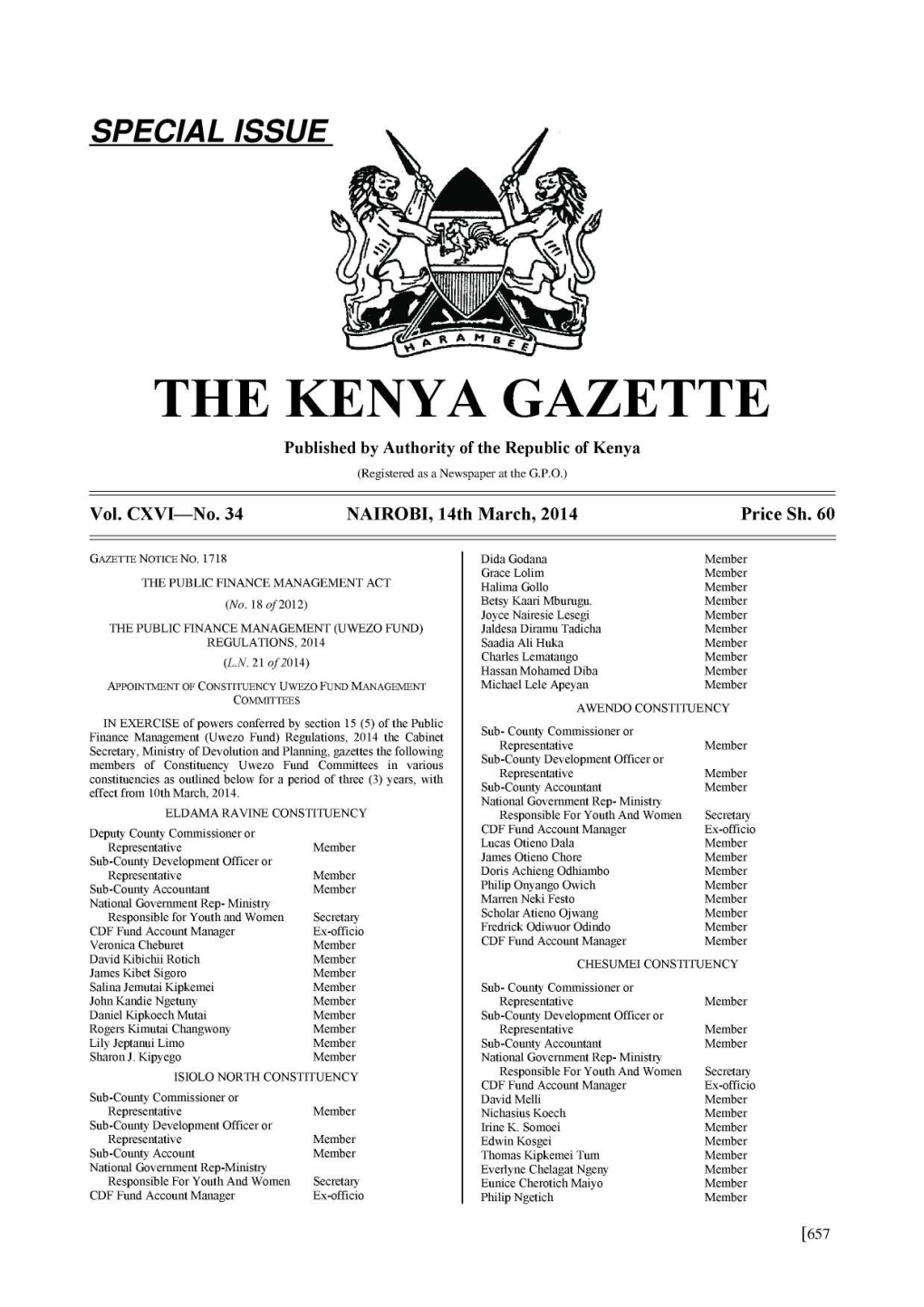 The Kenya Gazette