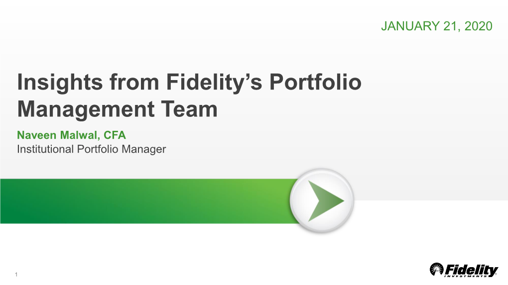 Insights from Fidelity's Portfolio Management Team