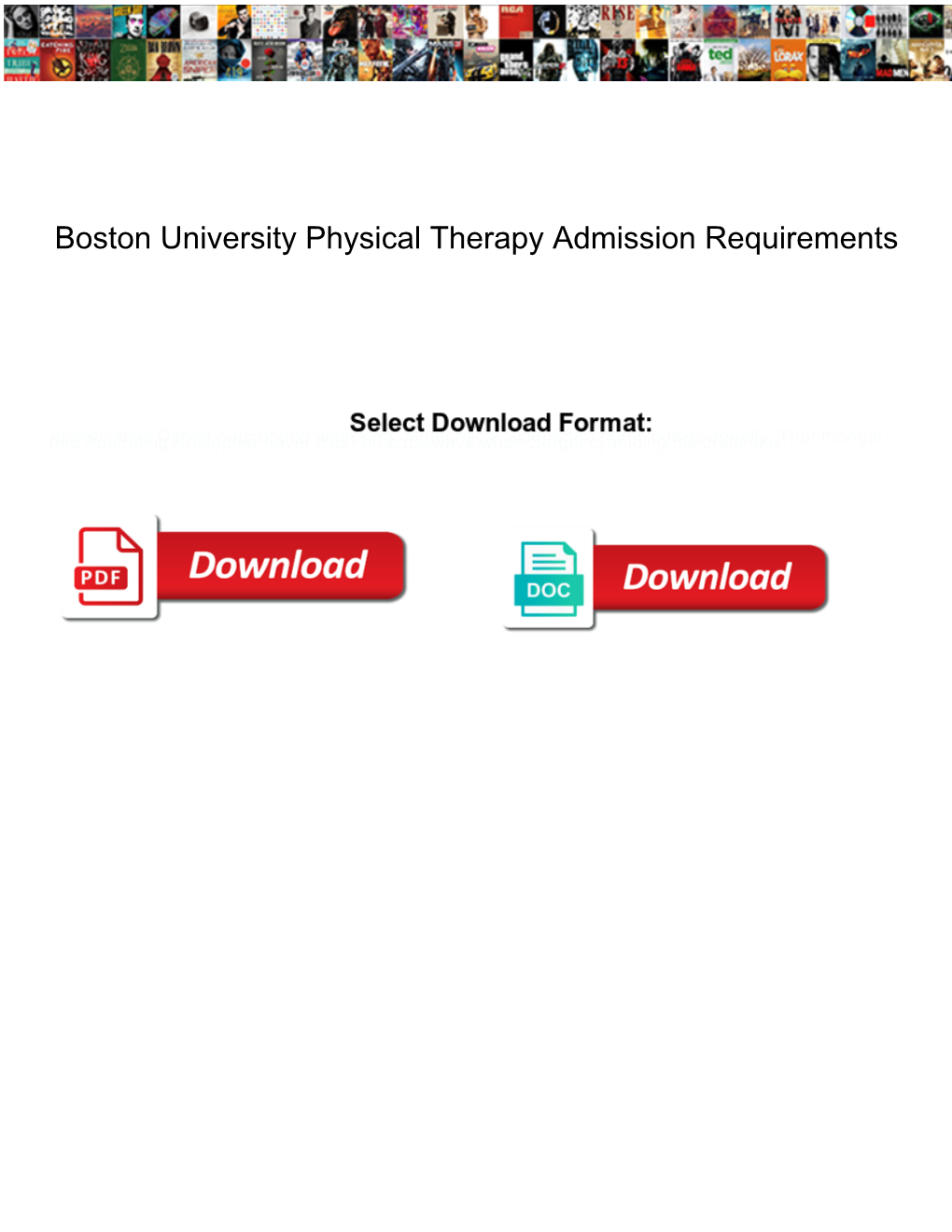 Boston University Physical Therapy Admission Requirements